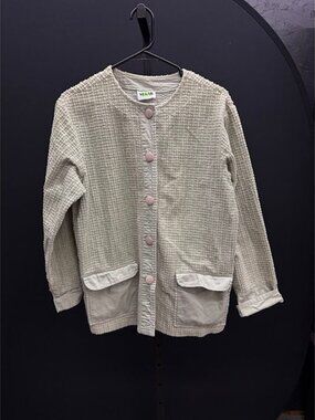 Sugar Vintage Green Button Up Lightweight Jacket